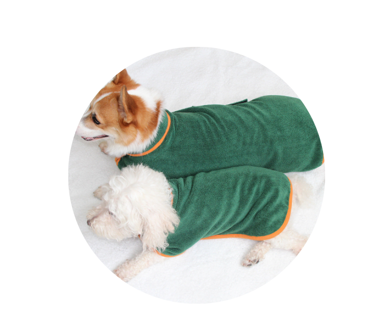 Accappatoio assorbente per animali domestici.